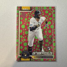 2026 Topps Anthony Seigler Holiday Polka Dots Green/Pink RC #286