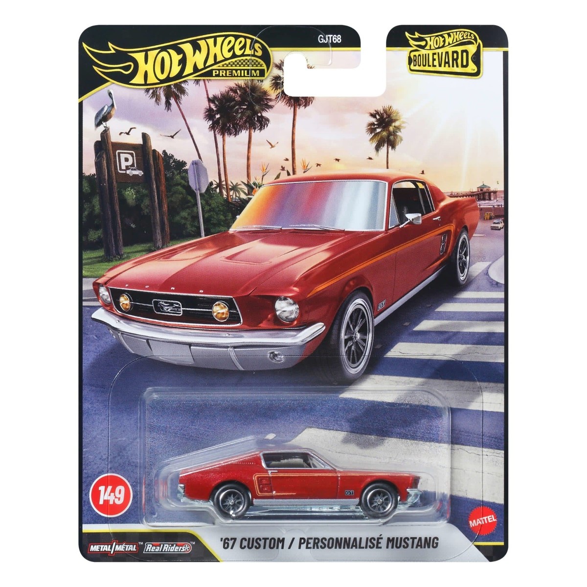 Hot Wheels Premium Boulevard Red '67 Custom Mustang #149 | eBay