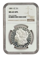 1881-CC $1 NGC MS63DMPL - Morgan Dollar