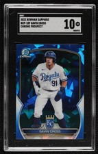2023 Bowman Sapphire Edition Chrome Prospects Gavin Cross SGC 10 GEM 0ot5