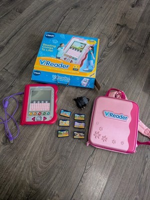 VTech V.Reader Interactive Reading System Games And Case Backpack 