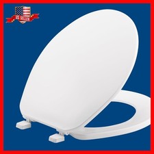Soft Close Round White Toilet Seat, Heavy Duty, Easy Install, Stylish  Durable
