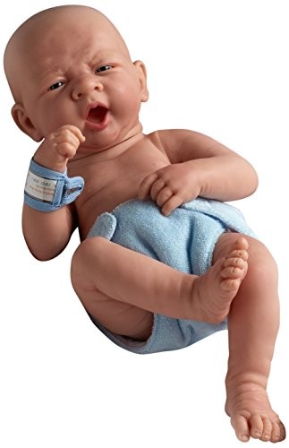 JC Toys 18504 La Newborn First Yawn 15-inch Real Boy Vinyl Doll