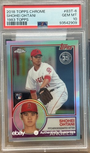 2018 TOPPS CHROME 1983 TOPPS #83T-6 SHOHEI OHTANI ROOKIE CARD RC PSA 10 GEM MINT