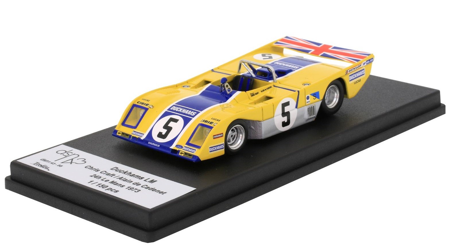 TROFEU DUCKHAMS LM Cosworth voiture miniature Le Mans 1973 1/43 résine jaune collection