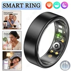 R09 Smart Ring Men Women with Charging Case,Heart Rate Blood Oxygen,Skin Tempera