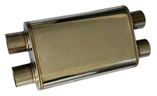 Performance Muffler 2.5" Dual  2.5" Dual Body Length 14" Crossover X SS