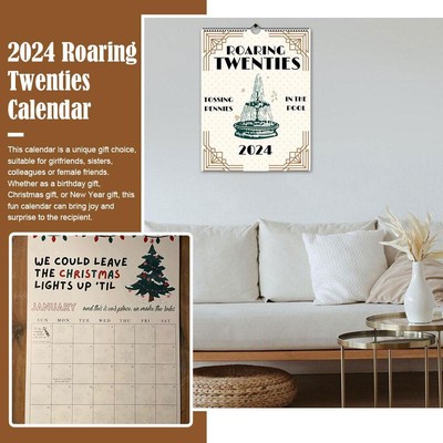 2024 Roaring Twenties Calendar Wall Hanging Calendar Home Decor Gift—50%  OFF— _ | eBay