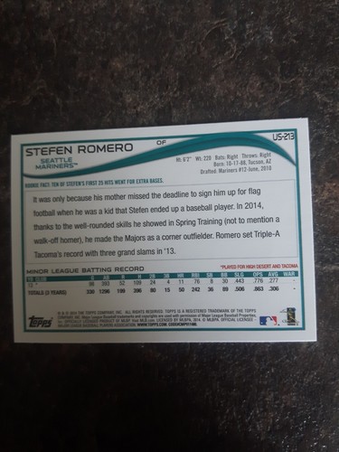 2014 Topps Updated Series Rookie Stefan Romero RC Card# US-213 - Picture 2 of 2