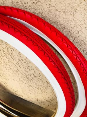 red bike tires