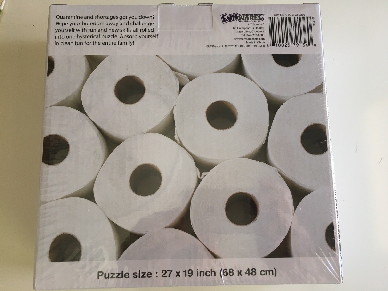 Funwares TP Hoarding Toilet Paper Puzzle 1000 Piece Jigsaw Puzzle NEW - Sealed