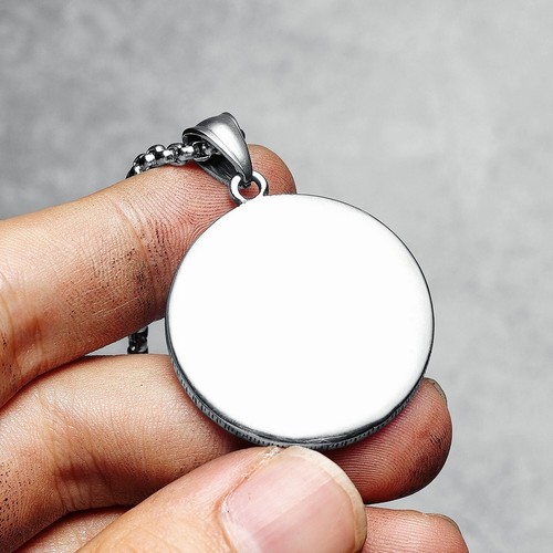 Collares colgantes de ojos Illuminate para hombre triángulo de acero inoxidable cadena inteligente - Imagen 3 de 10