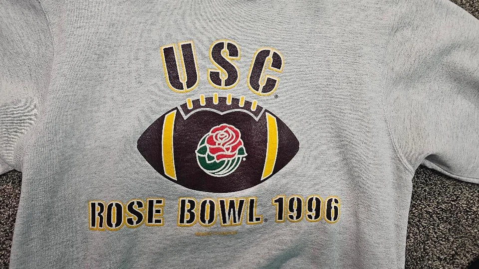96 Rose Bowl USC Trojans Sudadera Cuello Redondo Talla L Campeón Foto 2 de 3
