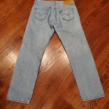 Levi's 501 Mens Blue Jeans 36x32 Vintage Y2K Button Fly Denim Dated 2001
