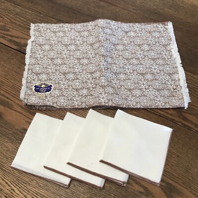 PROGRESS CREATION 4 Placemats 4 Napkins Rayon/Cotton 8 Pc Luncheon Set