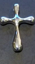 New Sterling Silver Cross Pendant Charm with chain - US seller 