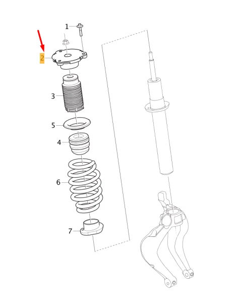 VOLVO XC90 MK2 Front Shock Absorber Strut Upper Bearing 32315527