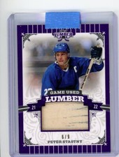 2021-22 Leaf Lumber PETER STATSNY Game-Used Stick PURPLE #d 6/9