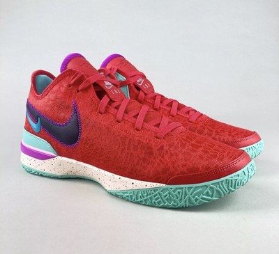 Nike Zoom Lebron NXXT Gen Shoes Track Red Black Teal DR8784-600 Men's Sizes 9.5
