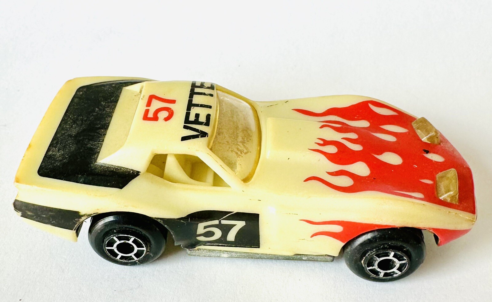 Matchbox Glo Racers Matchbox 1982 Glo Racers Flamin Vette 57 Glow In The Dark Chevrolet ...