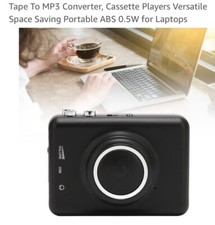 Portable Cassette Player USB MP3 Converter Walkman Tape Recorder Speaker Black