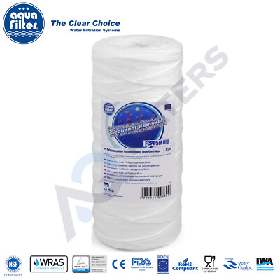 5 Mikron Garn Schnur gewickelt Sediment Wasserfilter 10'' x 4,5'' Aquafilter Big Blue