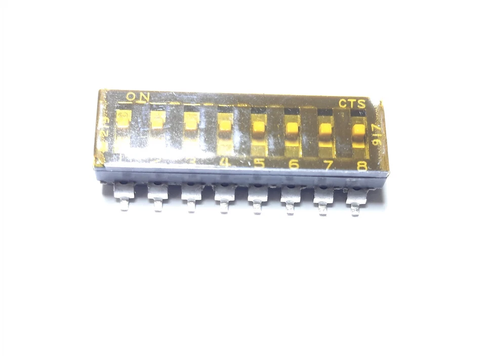 INTERRUPTOR CTS 219-8LPST 8 POSICIONES ENCENDIDO/APAGADO SPST DESLIZAMIENTO EMPOTRADO 0.1A 20VDC GAVIOTA SMD de 2 piezas Foto 2 de 4