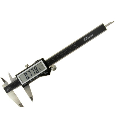 IP54 Electronic Digital Caliper 0-6'' Display Inch/Metric/Fractions Stainless Ste
