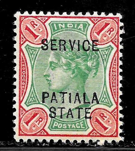 HICK GIRL-MINT INDIA/PATIALA STATE OFFICIAL SC#O18  QUEEN VICTORIA    A5635 - Picture 1 of 2