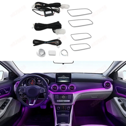 Juego de boquillas de ventilación de iluminación ambiental LED para Mercedes Clase A W176 y CLA C117 - Imagen 4 de 8