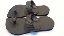 Methyz Unisex Flip Flops Size US 12 Thong Sandals Black Made in India EUC