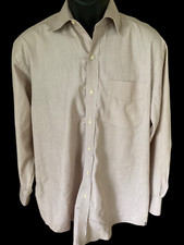Tommy Hilfiger Ithaca Men's Large 16 32-33 Dress Shirt Fine Red Stripes