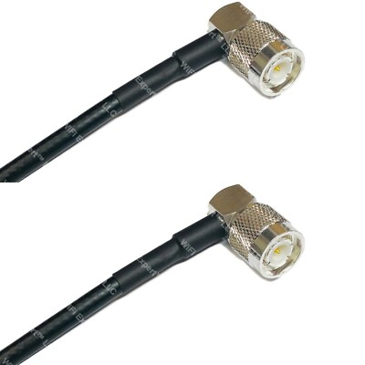 RFC195 Silver TNC Male Angle to TNC Male Angle Coax RF Cable USA Lot
