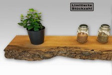 Massivholz Wandregal aus Venezianischer Eiche 17-20cm tief / 3,5cm stark