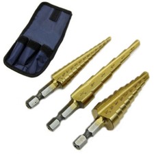 Juego de brocas escalonadas de titanio escariadora industrial Unibit 28 TAMAÑOS 1/8 - 3/4"