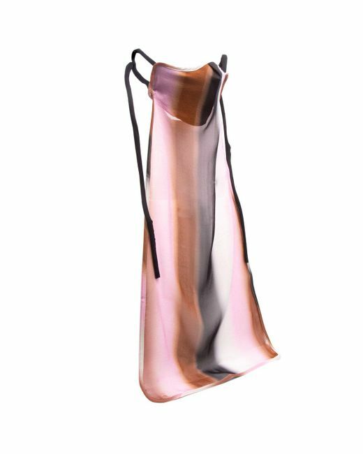 Rick Owens Women's Pink Silk Panel Draped Face Mask L53141