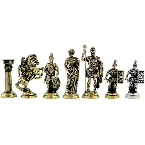 Wooden Chess Set "Macassar & Maple" Board Metal Pieces - Picture 4 of 7