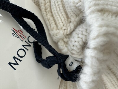 NEW MONCLER Maglione Tricot Ciclista Logo Signature Wool Cashmere