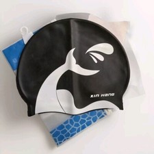 Swimming Cap, Silicone Swim Cap for Women Men, Durable Non-Slip Waterproof Swim