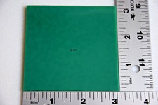 0145.30 OPALESCENT JADE GREEN 3" x 3" SQUARE BULLSEYE 3mm THICK GLASS 90 COE
