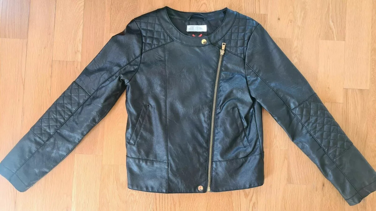 H&m leather jacket hot sale kids