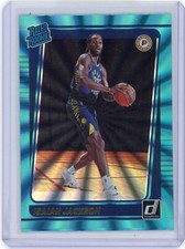 21-22 Donruss #217 Isaiah Jackson Holo Teal Laser Rated Rookie Card