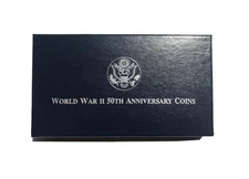 1991-1995 World War II 50th Anniversary Commemorative Two-Coin Uncirculated Set