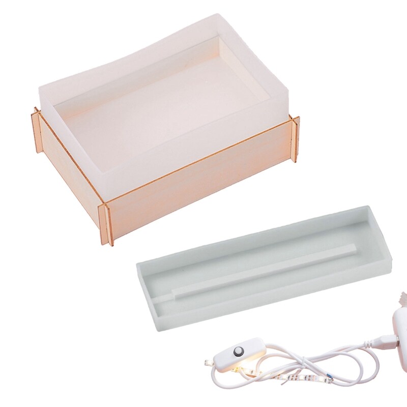 Epoxy Resin DIY Rectangular Silicone Mold for Light Ornaments
