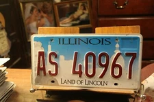 License Plate 2015 Illinois AS 40967
