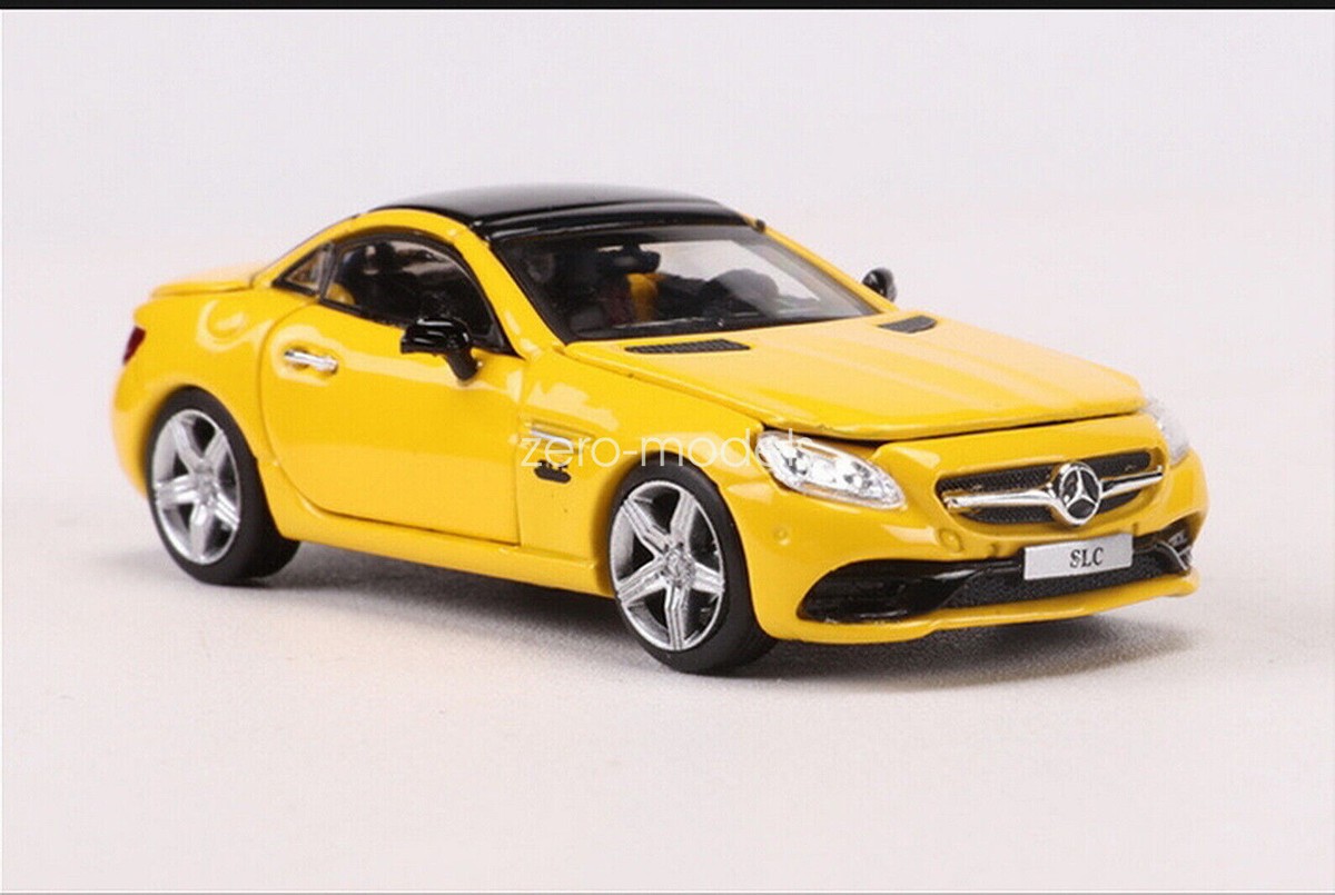 LF 1/64 Scale Mercedes-Benz AMG SLC Yellow Diecast Car Model