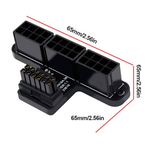 Graphics Card ATX3.0 Power Supply Cable Adapter 12+4Pin 600W (PH316-38A Black) - Photo 8/8