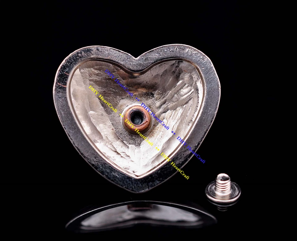 6PCS WESTERN HEADSTALL HORSE TACK LOVE HEART BERRY SADDLE BELT CONCHOS 1-1/8"  - Image 4 of 4