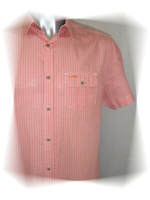 Chemise à Carreaux Orange, Blanc, Bleu - Marque Oliphil Match - Taille L Homme - Occasion