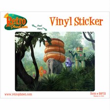 Donut Robots On Tiger Mountain Vinyl Sticker Sci-Fi Laptop Bumper